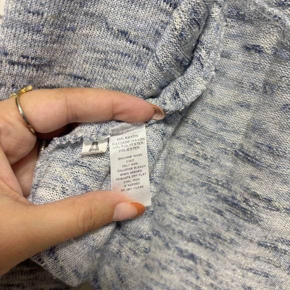 Loft Open Cardigan Women Light Weight Knit Long Sleeve Nubby Space Dye Size XSP - Picture 4 of 5